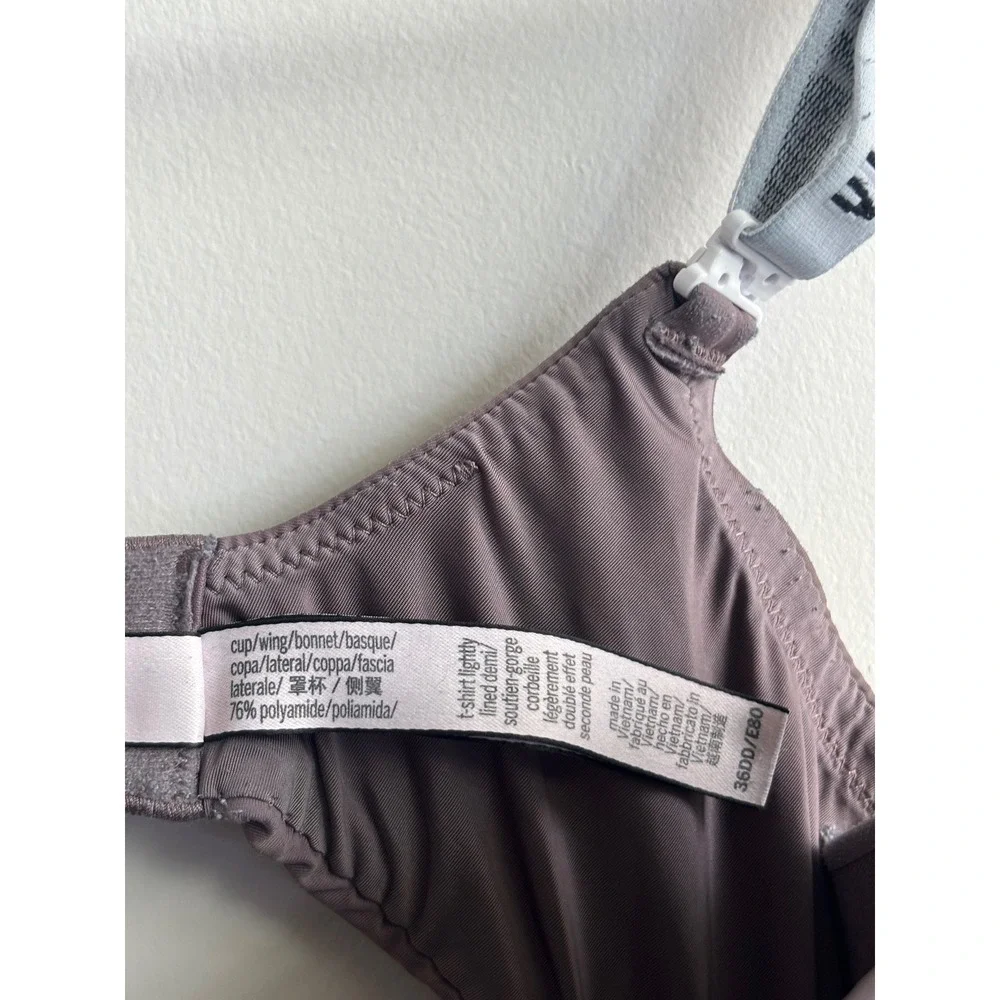 Victoria's Secret Mauve T-Shirt Lightly Lined Bra Women 36DD/E80